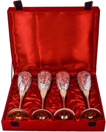Silver Plated Set of 4 Wine Glass set