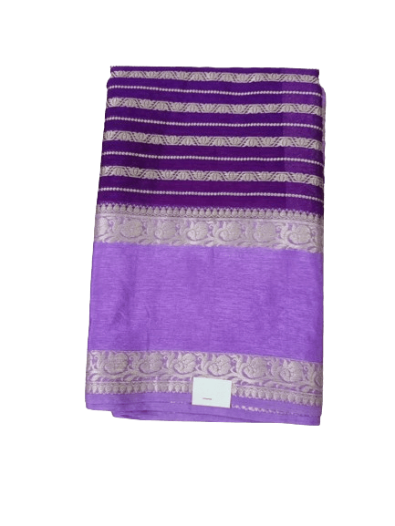 Beautiful Lavender Coloured Luxurious Texture Soft Silk Saree