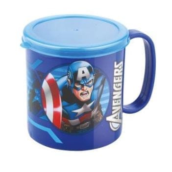 Avengers Team and other characters Stainless Steel Milk Mug With Lid, Set of Two Cup