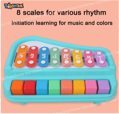 2 in 1 Baby Xylophone Piano Musical Toy for 1 - 3 Year Old Kids 8 Keys Xylophone Piano