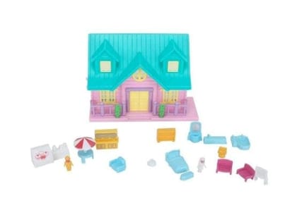 Doll House for Girls / Doll Set with Pink Slippers Doll , 10 Sets of Fashion Accessories