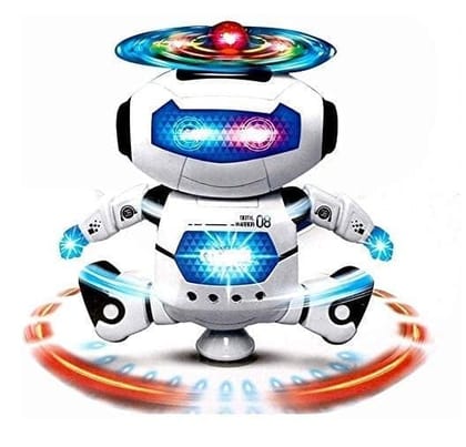 KREMLIN Electronic Walking Dancing Robot Electric Battery Operated Dancing Robots with 3D Lights and Music