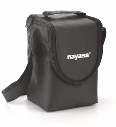 Nayasa Eco Crunch 3 Lunch Box with 3 Containers of 300 ml Each, Ziper Pouch, Airtight & Leak Proof Lid, 4 Side Lock, Ideal for School/College/Office, Full Meal & Easy to Carry