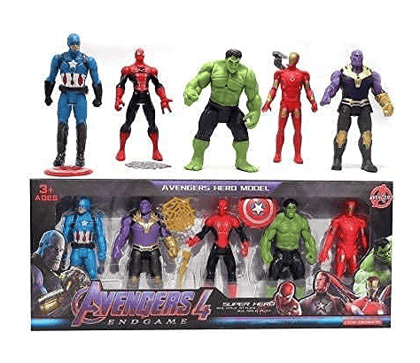 Avengers Action Figure Toy 5 Pcs Set for Boys Girls Kids (4.6 inch)