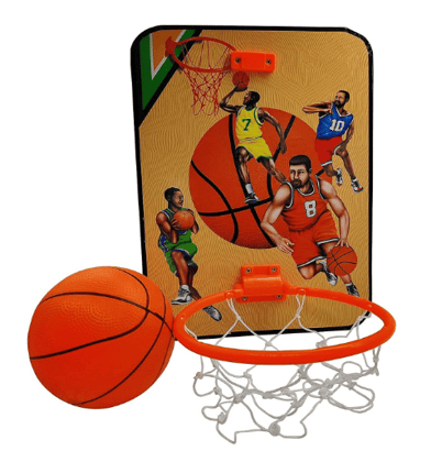 Basketball for Kids - Basketball with Net, Basketball Set with Hanging Board for Kids, Kids Basketball Toys