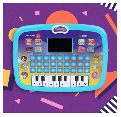 Kids Educational Computer Piano Display Led Screen, with Music and Buttons, Laptop Learner with Screen for Baby's Boys and Girls Players (color Multi)