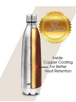 MILTON Thermosteel Apex Flask 24 Hour hot and cold flask, 500 ml