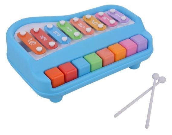2 in 1 Baby Piano Xylophone Toy | 8 Multicolored Key | Educational Musical Learning Piano Cum Xylophone Toy for 1-3 Years Old Baby, Girls & Boys (Large) - Toys and Games | Buy online on ZillyBuy