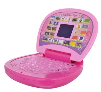 Baby Educational Learning Kids Laptop Computer with Screen Sound for Kids, Children’s, Girls & Boys, Fun Toy for Kids, 3 4 5 6 7 + Years (Pink)