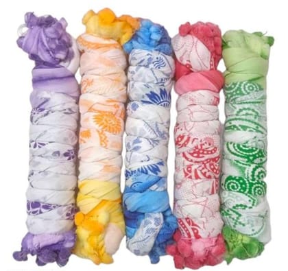 Cotton Women Dupatta Pack of 5 Multicolor