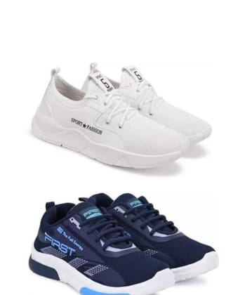 Trending premium white and blue shoes for men