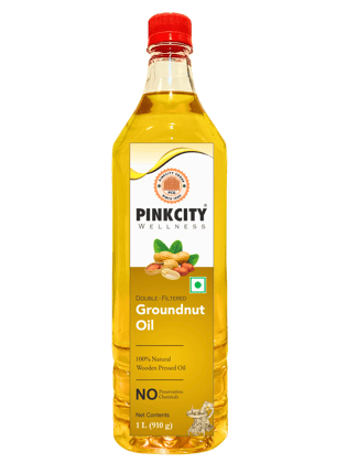Pinkcity Wellness Wooden Cold Pressed Groundnut Oil 1 Litre | Peanut Oil