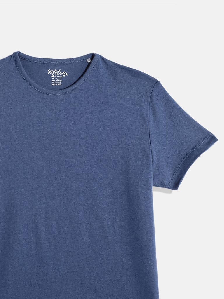 BOYS BLUE CREW NECK T-SHIRT