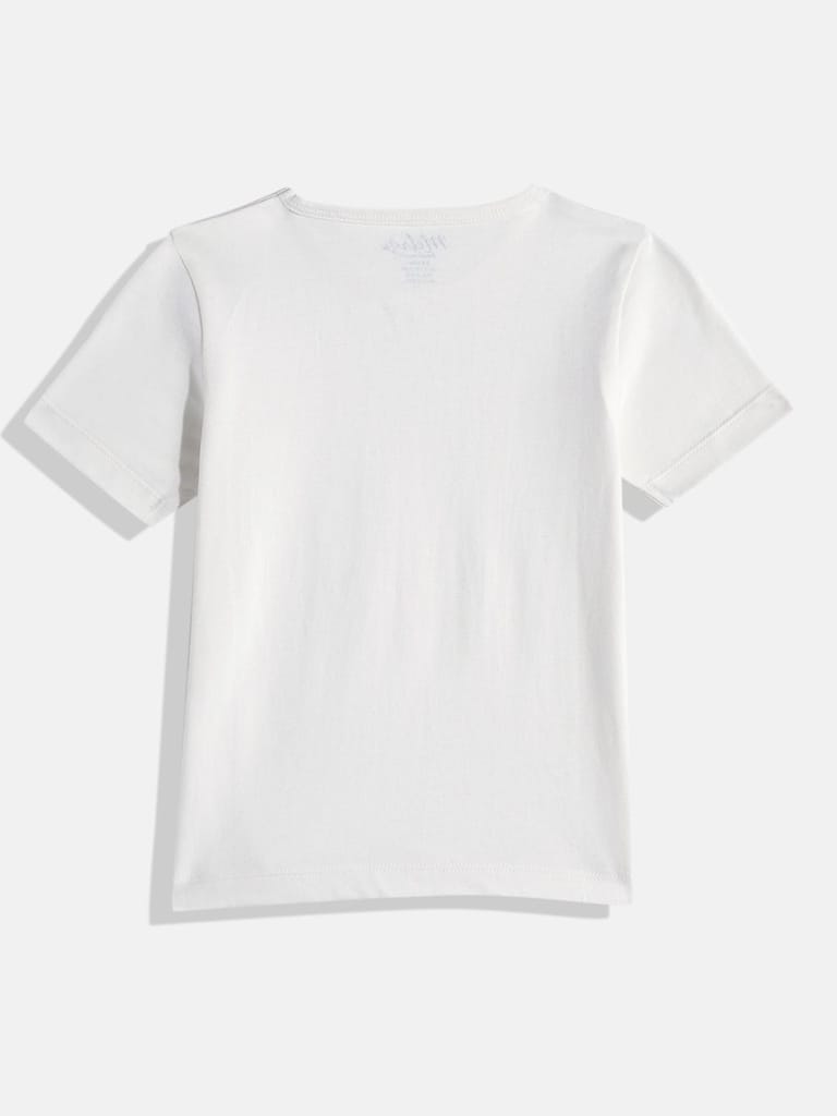 BOYS OFF WHITE CREW NECK T-SHIRT