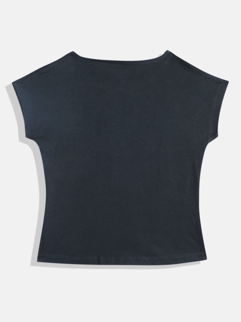 GIRLS DARK NAVY CROP TOP