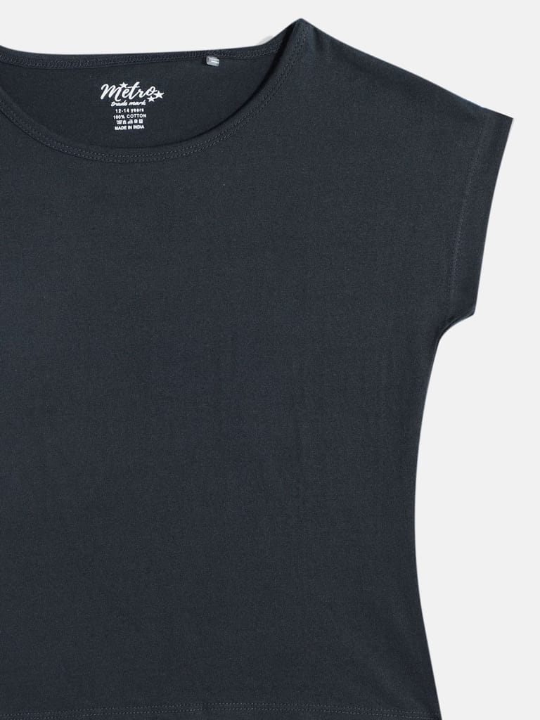 GIRLS DARK NAVY CROP TOP