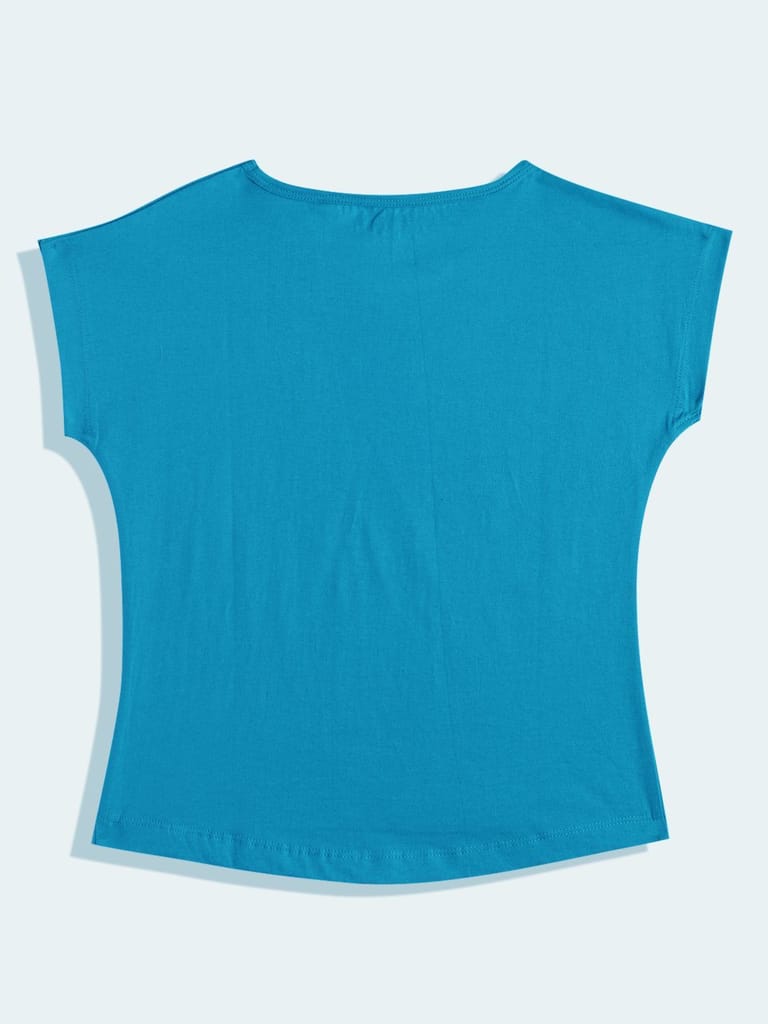 GIRLS BLUE CROP TOP