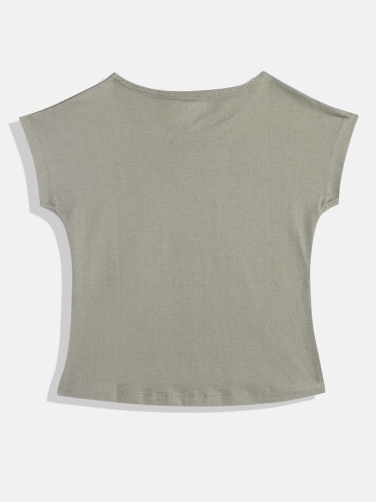 GIRLS OLIVE CROP TOP