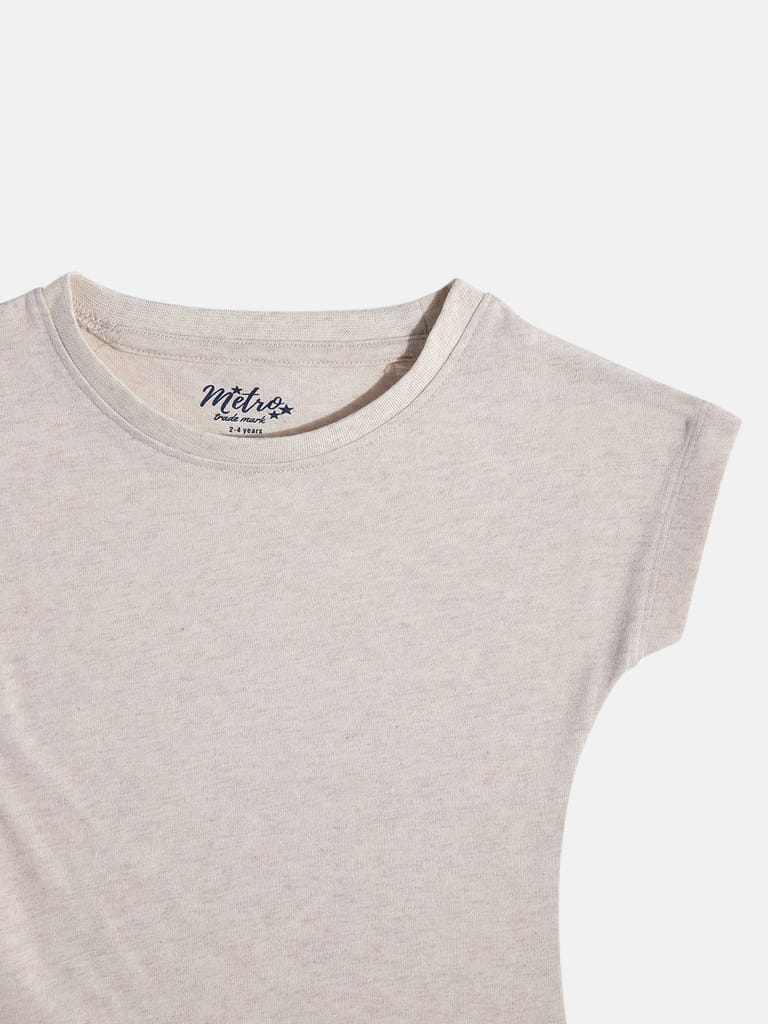 GIRLS OFF WHITE CROP TOP