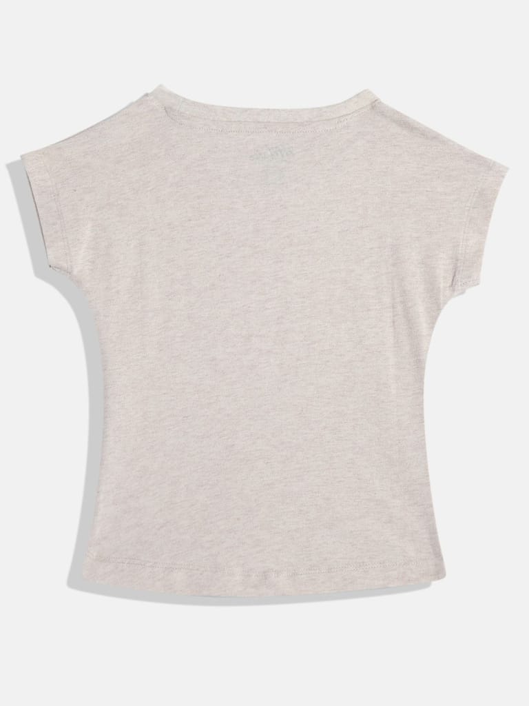 GIRLS OFF WHITE CROP TOP