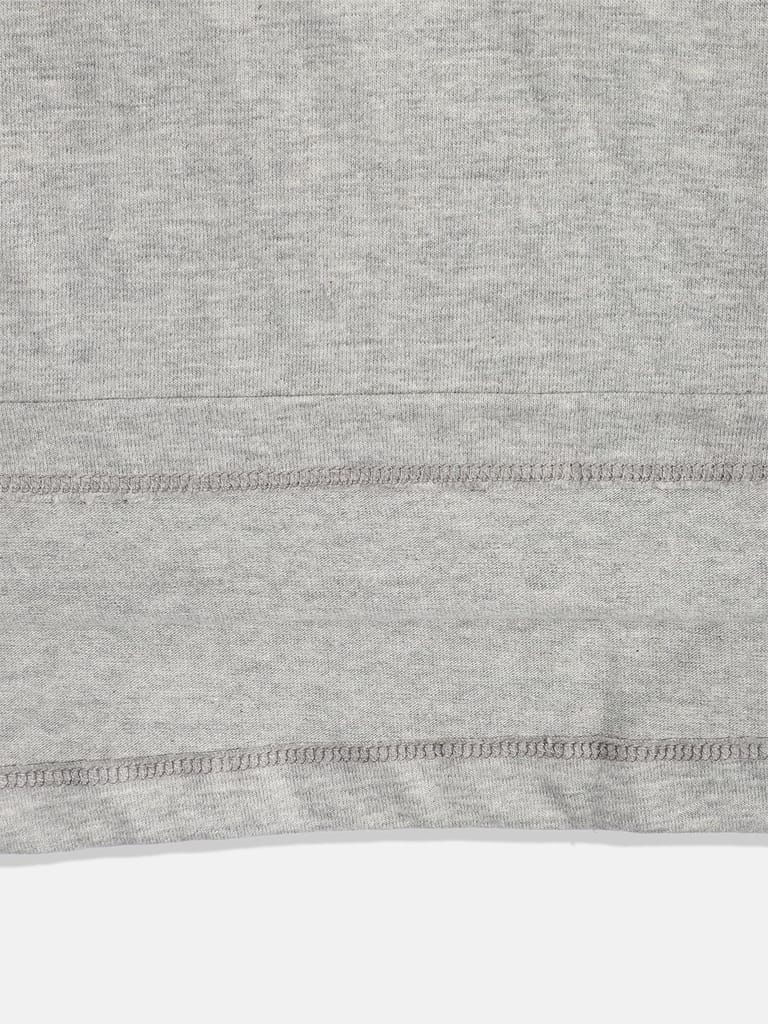 BOYS GREY MELANGE CREW NECK T-SHIRT