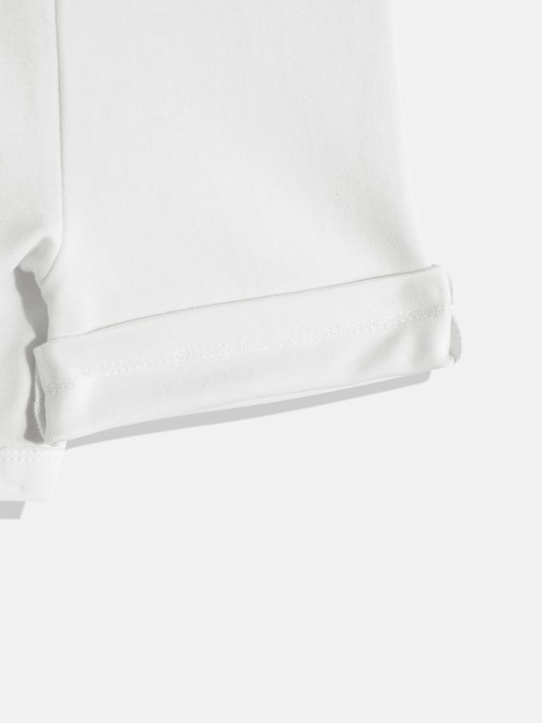 GIRLS WHITE MELANGE SHORTS