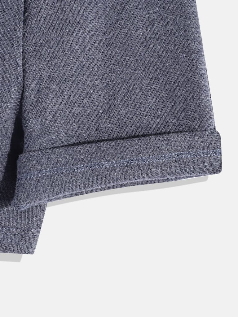 GIRLS BLUE MELANGE SHORTS