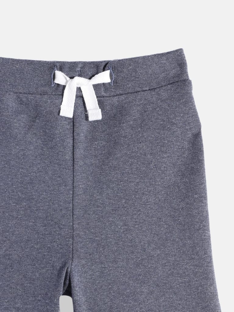 GIRLS BLUE MELANGE SHORTS