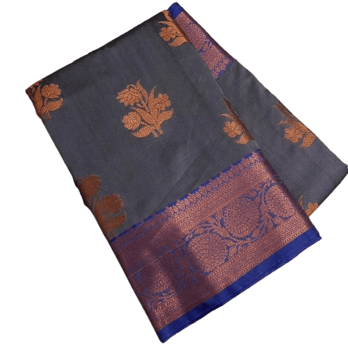 Banarasi Pure Katan Kadhi&nbsp;Butta Silk&nbsp;Multicolour  Saree