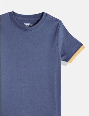 Boys Navy Solid T-shirt