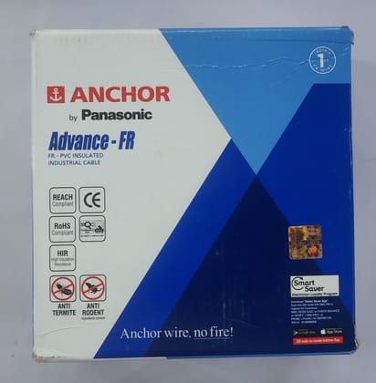 ANCHOR by PANASONIC 1.5 Sq mm Advance Fire Retardent PVC Insulated Industrial Cable 90mtr 1100V.
