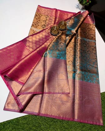 Banarasi Zari Tanchui With Smooth Texture & Soft Silk Saree
