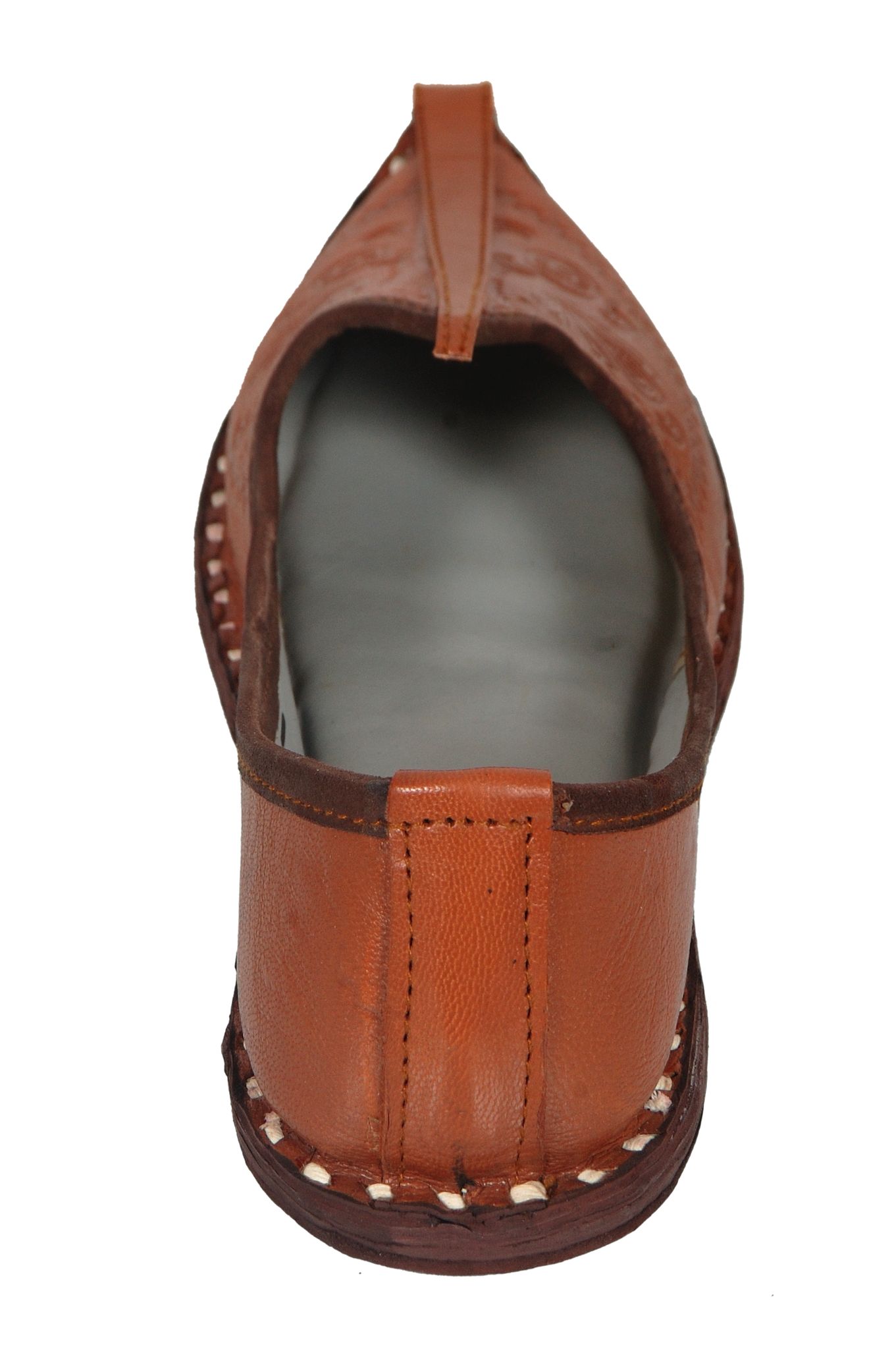 C Stvle Moiari Men's Traditional Rajasthani Men's Genuine Leather Jutti, Mojari, Brown