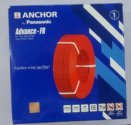 ANCHOR by PANASONIC 4.0 Sq mm Advance Fire Retardent PVC Insulated Industrial Cable 90mtr 1100V.