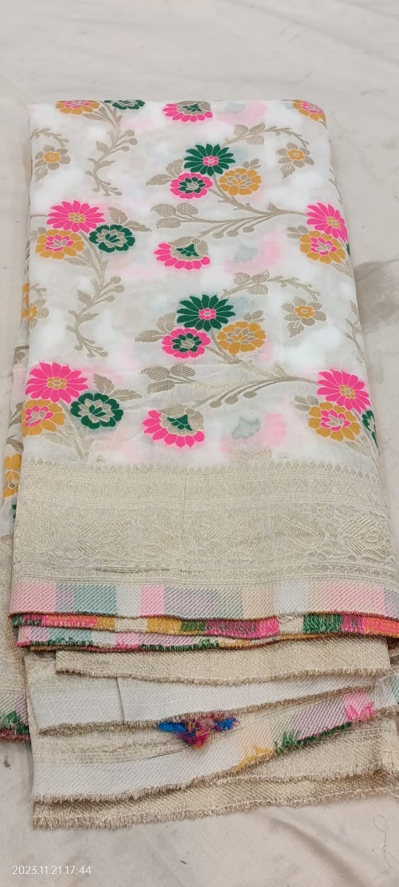 Banarasi Khaddi Georgette Silk Saree