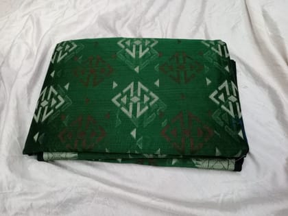 Women's Handmade Dark Green Design Saree