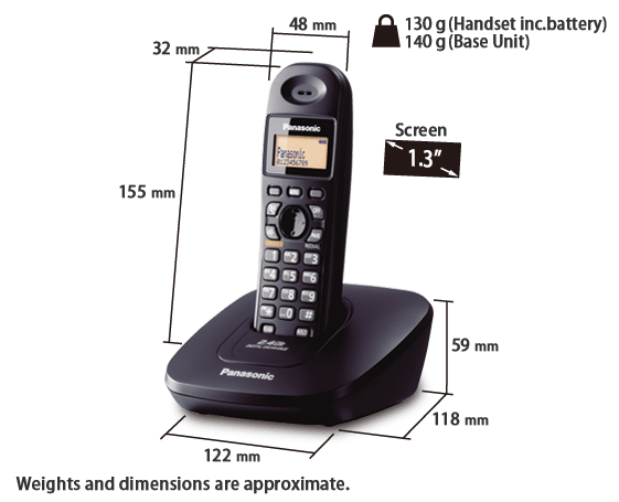 Panasonic KX-TG3611SX Landline Digital Cordless Telephone