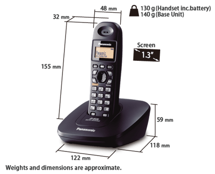 Panasonic KX-TG3611SX Landline Digital Cordless Telephone