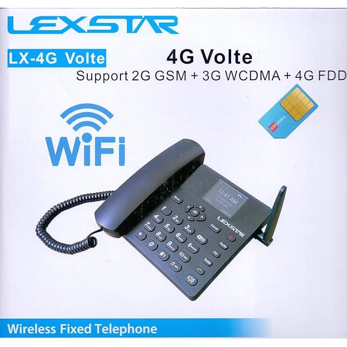 Lexstar FWP LX-4G-2 Corded GSM VoLTE Fixed Wireless Phone