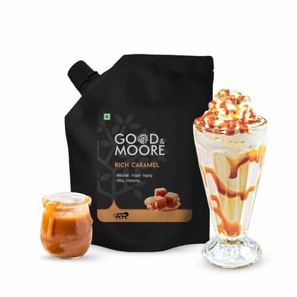 GOOD&MOORE Rich Caramel Sauce | 200ml | For Toppings, Fillings, Flavoring, Cookies, Cakes and More