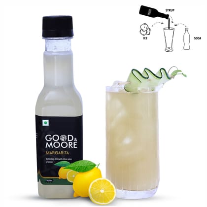GOOD&MOORE Margarita Syrup | 250ml | For Cocktail, Mocktail, Sodas, Ice-teas and more | Concentrated Syrup