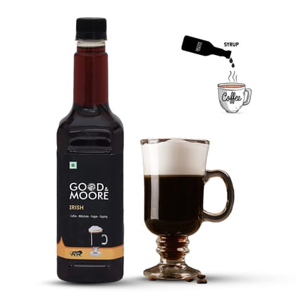 GOOD&MOORE Irish Syrup | 750ml | For Coffee, Milkshake, Frappe, Cold-coffee, Pancakes and more | Concentrated Syrup