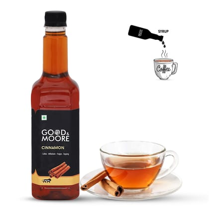 GOOD&MOORE Cinnamon Syrup | 750ml | For Coffee, Milkshake, Frappe, Cold-coffee, Pancakes and more | Concentrated Syrup