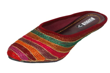 C Style Mojari Women Ethnic Footwear Mojari/Punjabi,Rajasthani mojari- Multicolor