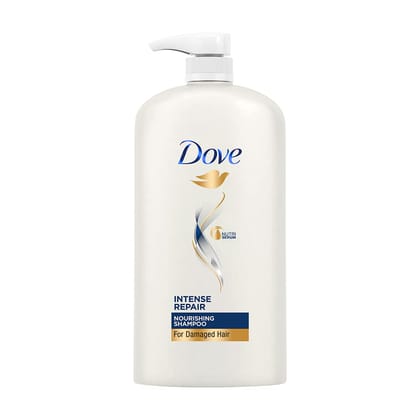 Dove Intense Repair Shampoo Repairs Dry and Damaged Hair, Strengthening Shampoo for Smooth & Strong Hair - Mild Daily Shampoo for Men & Women 1 LTR
