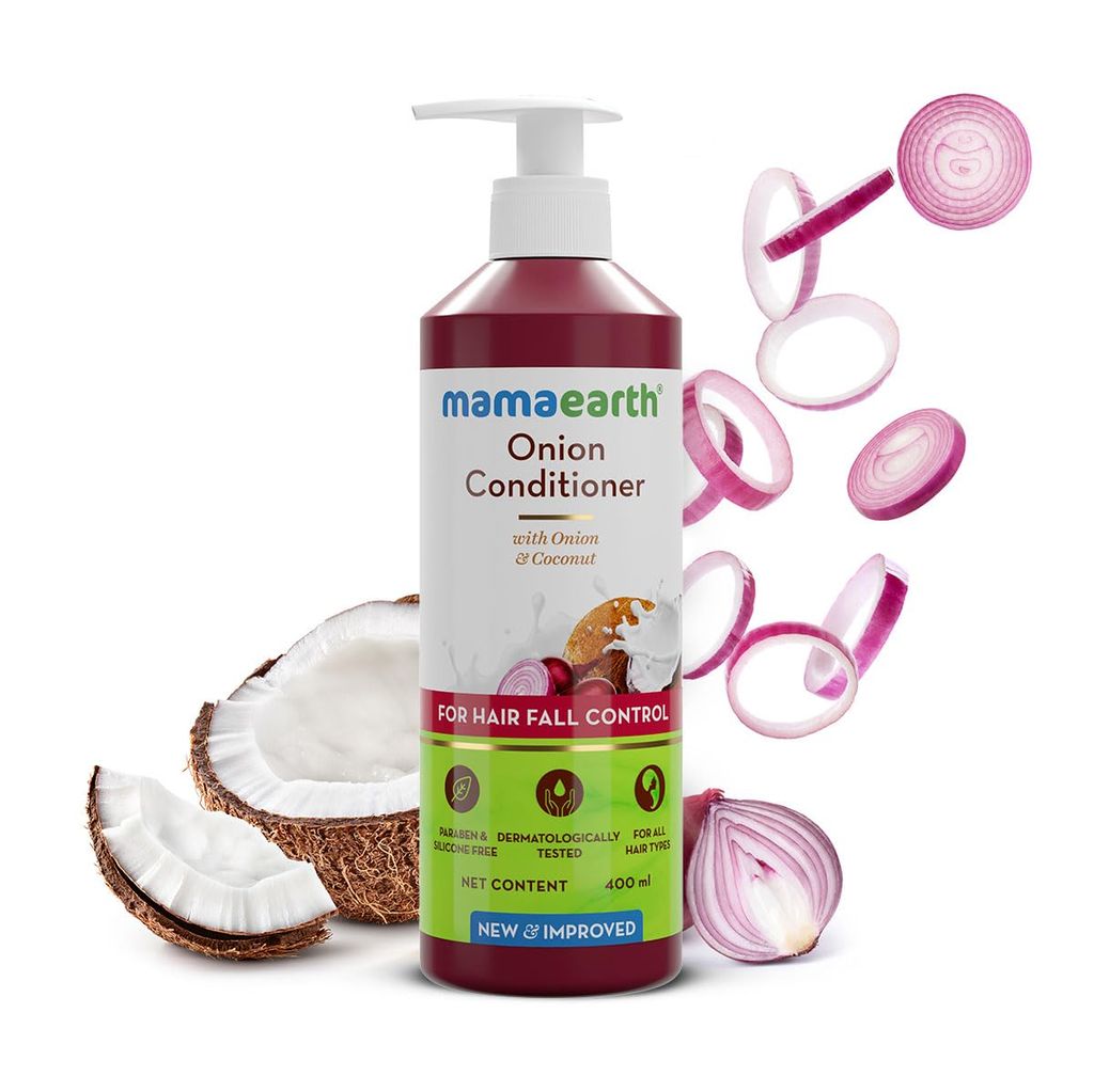 Mamaearth Onion Conditioner for Hair Growth & Hair Fall Control with Coconut Oil 400 ML