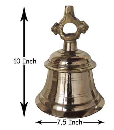 Brass Temple Hanging Bell ,Ghanta (5 Kg) - 7.5*7.5*10 inch (Z493 J)