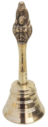 Brass Pooja Hand Bell, Garun Ganti (1/2) - 3.1*3.1*7.6 inch (F676 H)