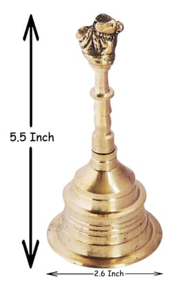 Brass Nandi Ganti No. 4 - 2.6*2.6*5.5 inch (F666 E)