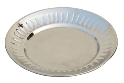Pure Steel Plate, Dinner Plate Lining Quater (26 Gaugae) - 7*7*0.5 inch (S081 A)